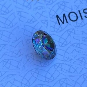 Zertifizierte lose Regenbogen Blau Moissanite Rundschliffsteine VVS1 Alle Größen 3 - 15 mm USA Lager Bild 4