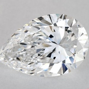Certified Loose Moissanite Pear Shape Stones D VVS1 Sizes 4x6 mm 5x8 mm 6x9 mm 7x10 mm 7x1 mm 8x12 mm 9x13 mm 10x14 mm USA Stock