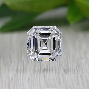 Zertifizierte lose Asscher Cut weiße Moissanit Steine D VVS1 Alle Größen 5-8 mm USA Lager