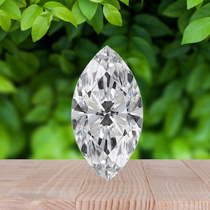 Certified Loose Moissanite Marqise Cut Stones D VVS1 Sizes 5x10 mm 6x12 mm 7x14 mm USA Stock