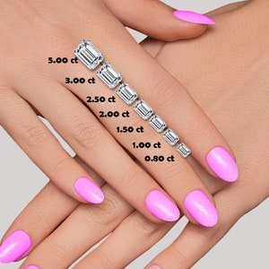 Certified Loose Moissanite Emerald Cut Stones D VVS1 Sizes 4x6 mm 5x7 mm 6x8 mm 7x9 mm USA Stock