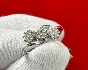 0.70 CTW Natural Diamond Ring, Round Cut Luxury Promise Ring, Classic Diamond Ring for Women, 14K Gold