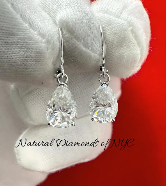 Orecchini A Perno In Moissanite 2 Ct VVS1 D-E 925 Argento - Foto 2