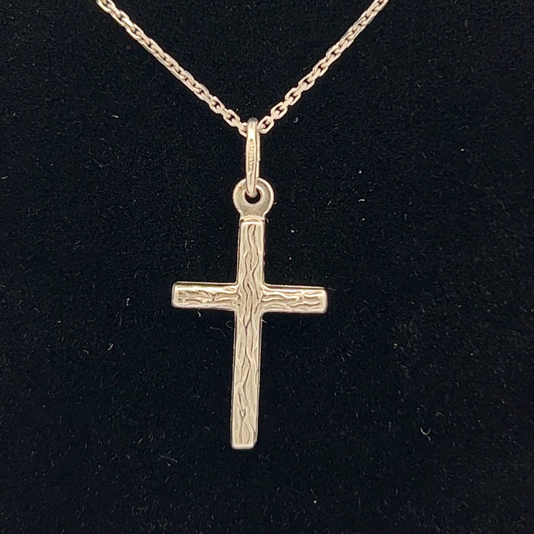 Crucifix Cross Pendant Necklace in 925 Kt Sterling Silver With 16 Inch ...
