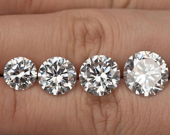 Lab Grown Diamonds Round Cut Shape - G Color - VS1 Clarity Quality, Sizes All Available Sizes 6.5 mm to 10.00 mm USA Stock