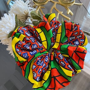 Handmade Oversized scrunchie, jumbo scrunch, XXL scrunch, printed scrunch, scrunchie for thick hair.