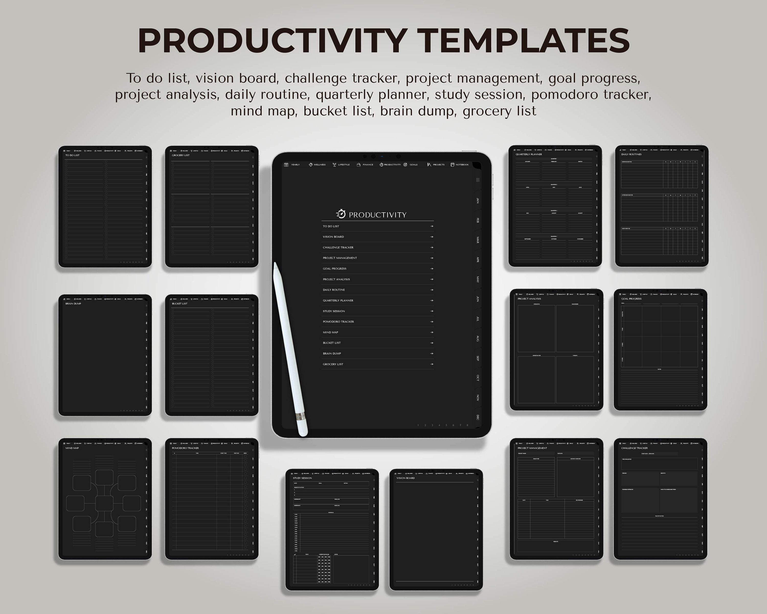 2024 Ultimate Planner - Dark Mode - 2024 Digital Planner - 2024 Dated ...