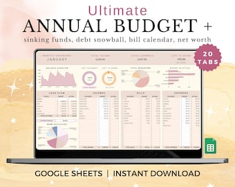 Arkusz kalkulacyjny budżetu rocznego: Panel finansów osobistych (Arkusze Google)