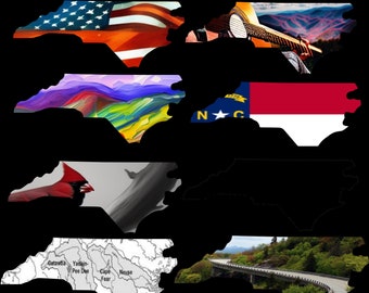 NC SVG and PNG Bundle