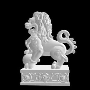 Foo Dog Statue STL File – Downloadable 3D Printing Model | Guardian Lion Digital Sculpture | Chinese Temple Decor | Feng Shui Protector
