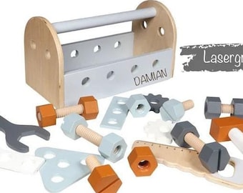 Personalized toolbox for children, gift for christening | birth | Christmas