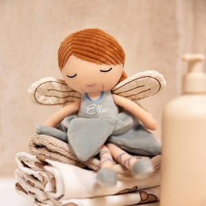 Fairy, doll, christening gift for girls, birth gift, birth of a girl, fairy doll, baby, 1st birthday for girls, personalized soft toy