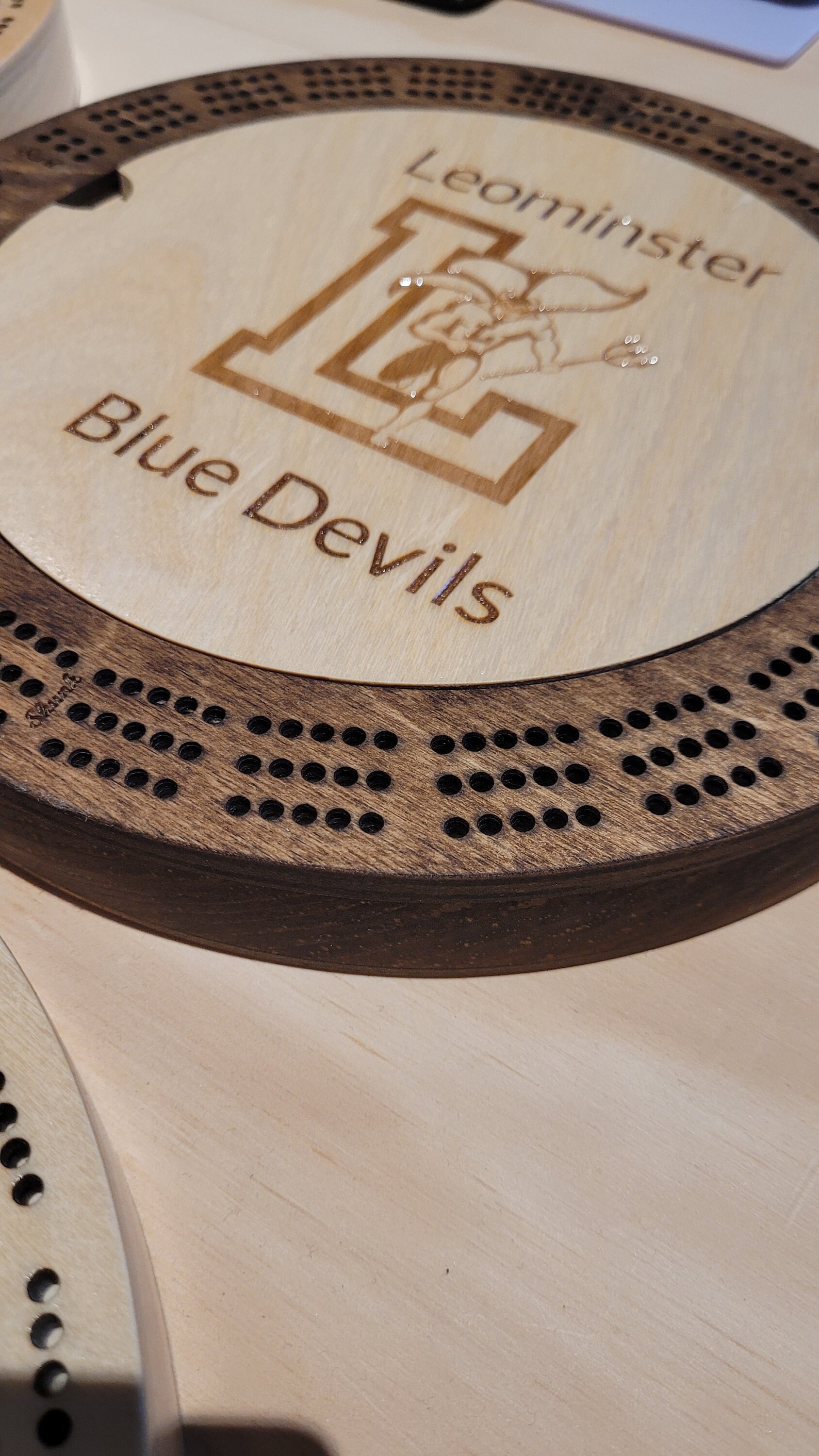 Cribbage Board Round and Customizable Etsy