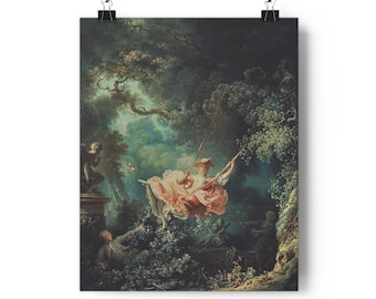 The Swing by Jean-Honoré Fragonard - Giclée Fine Art Print, Rococo Wall Art, Romantic Vintage French Painting Reproduction