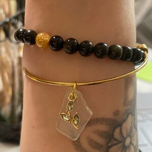 Bracelet en acier inoxydable plaqué or 18 carats