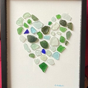 Lake Erie Beach Glass Heart - Wall Art