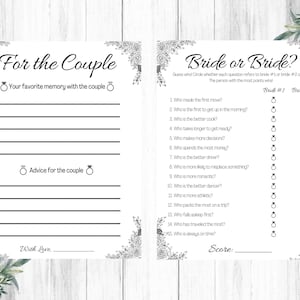 Lesbian Wedding Shower Games, Two Brides, LGBTQ Bridal Games (Digital Download) image 4