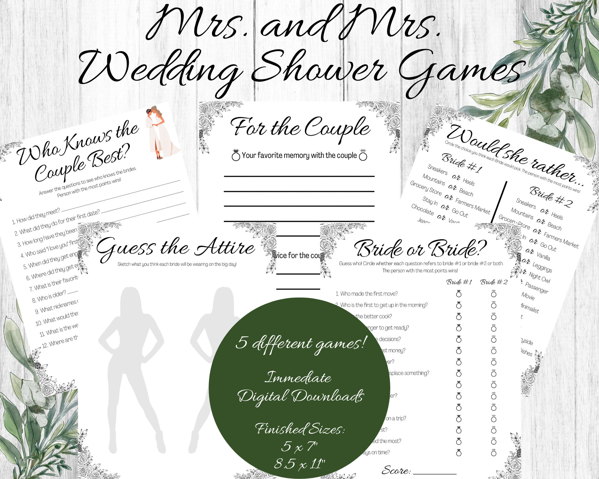Lesbian Wedding Shower Games, Lesbian Bridal Shower Games, Would She ...