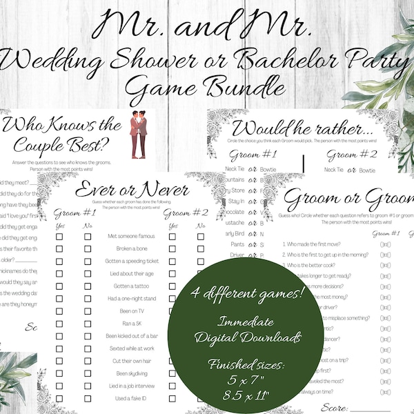 Wedding Shower Games - Etsy