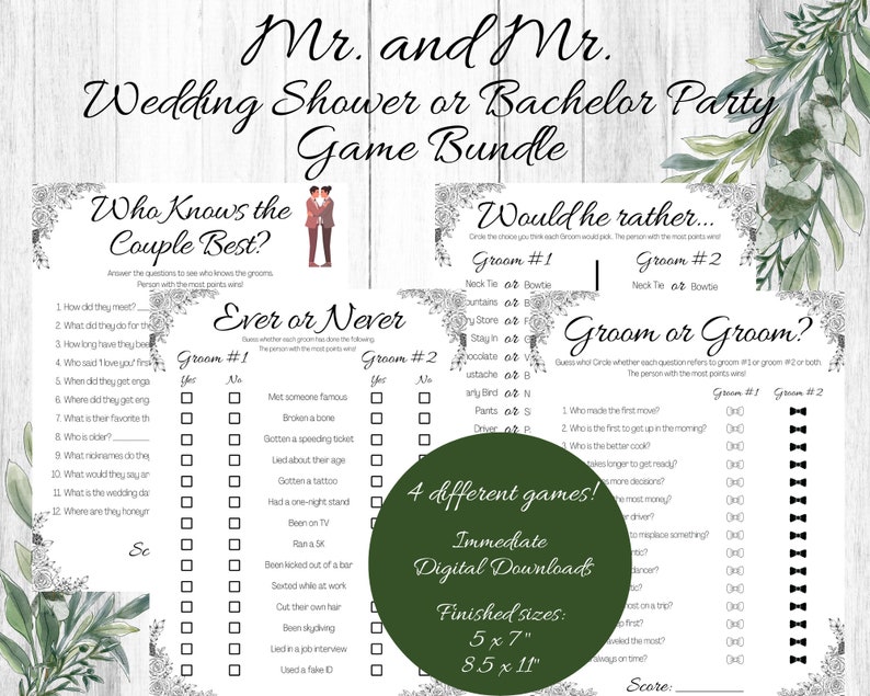 Gay Wedding Shower Games, Gay Bachelor Party Games, Who Knows the ...
