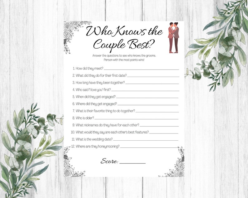 Gay Wedding Shower Games, Flower Design, Gay Bachelor Party Games, Who ...