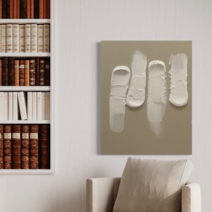Textured Minimalist Abstract Canvas Wall Art, Custom Plaster Art for Minimalist Home Wall Decor image 7