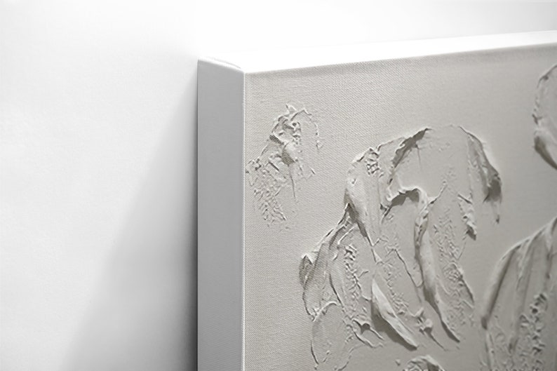 Large Linen White Cream Textured Minimalist Plaster Art, Modern