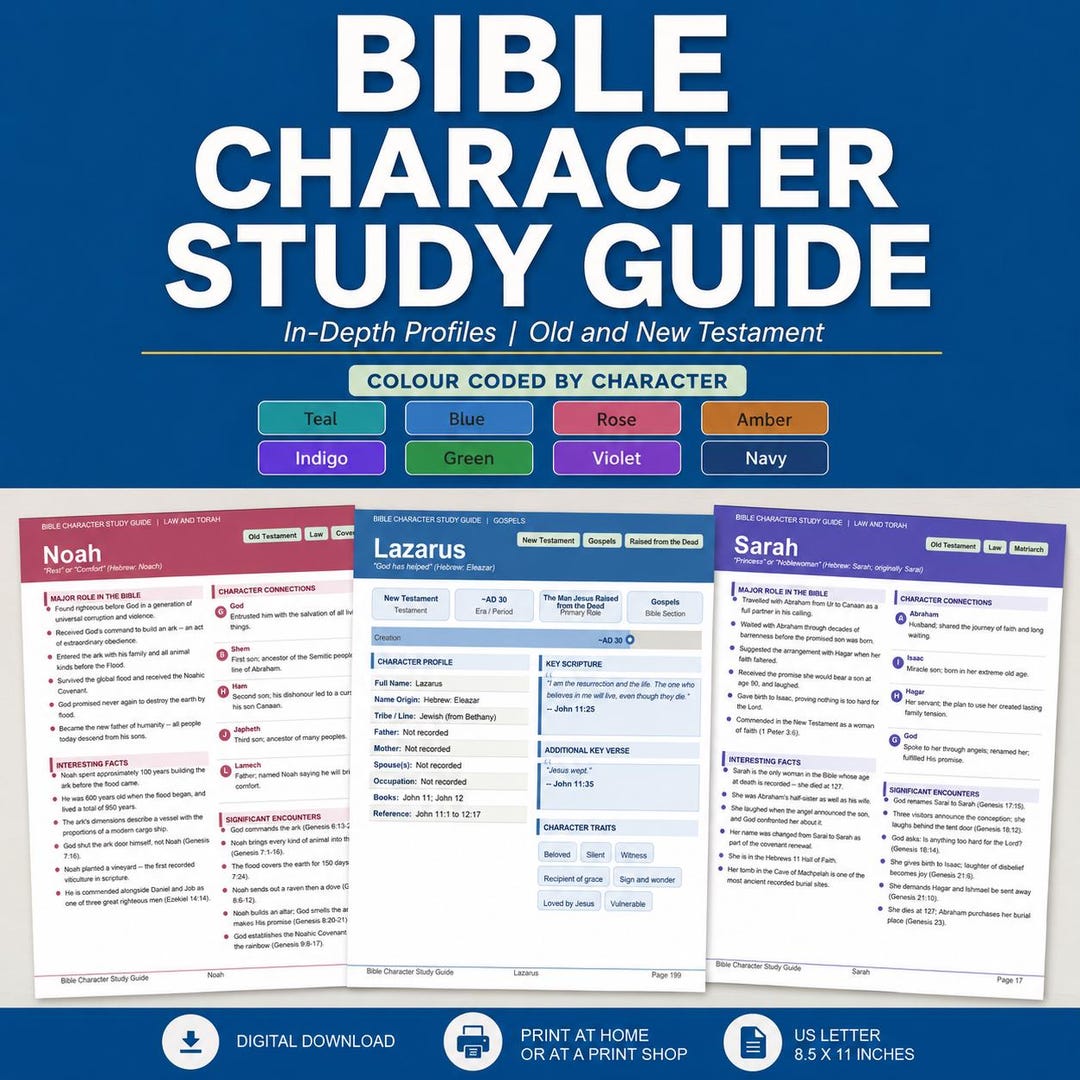 Bible Characters Study Guide 74 Bible Characters Bible Study Workbook Bible Characters Study Guide 74 Bible Characters Bible Study Workbook