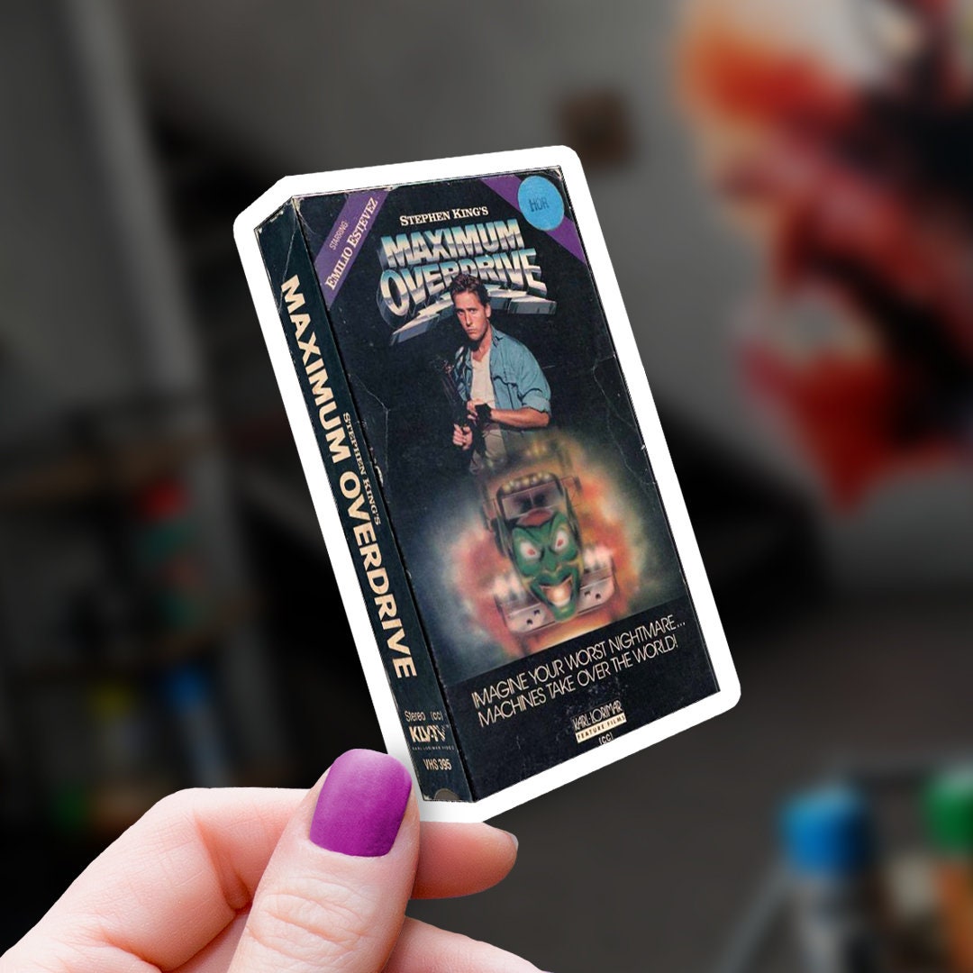 Horror Cult Classic Maximum Overdrive VHS Tape Vinyl Sticker Etsy