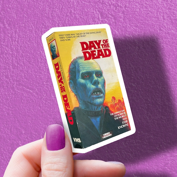 Day of the Dead VHS Sticker | Horror Movie Sticker | Retro VHS Tape Decal | Laptop Sticker | Halloween Sticker | Gift for Movie Buff