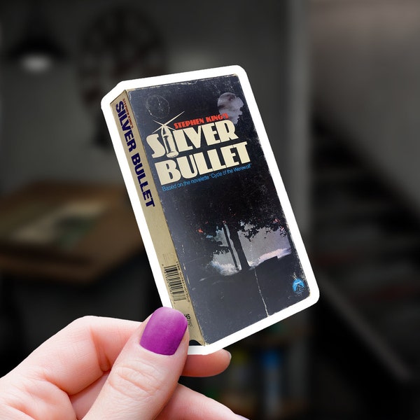 Stephen King Silver Bullet VHS Box Art Vinyl Sticker! Our Horror Movie Decals Ship Free with Tracking!