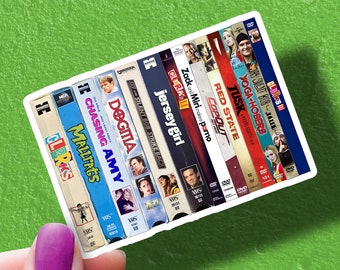 Some Super Cool Kevin Smith VHS and DVD Stack Filmography Sticker | Kevin Smith Decal Ships Free