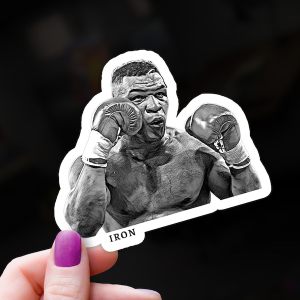 Iron Mike Tyson Sticker | Mike Tyson Professional Boxer Fight Night Vinyl Sticker | Our Pro Boxing Decals Ship for Free with Tracking