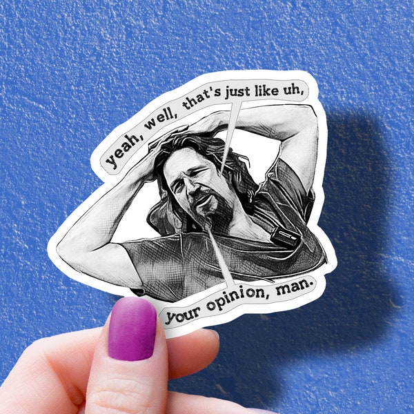 Remarkable Big Lebowski Sticker | Jeff Bridges Character Decal | Coen Brothers Fan Gift | Classic Film The Dude Sticker