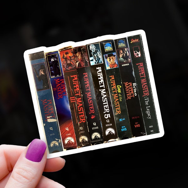 An Exceptional Puppet Master VHS Collection Sticker | Puppet Master Horror Franchise Decal | Horror Lover Gift