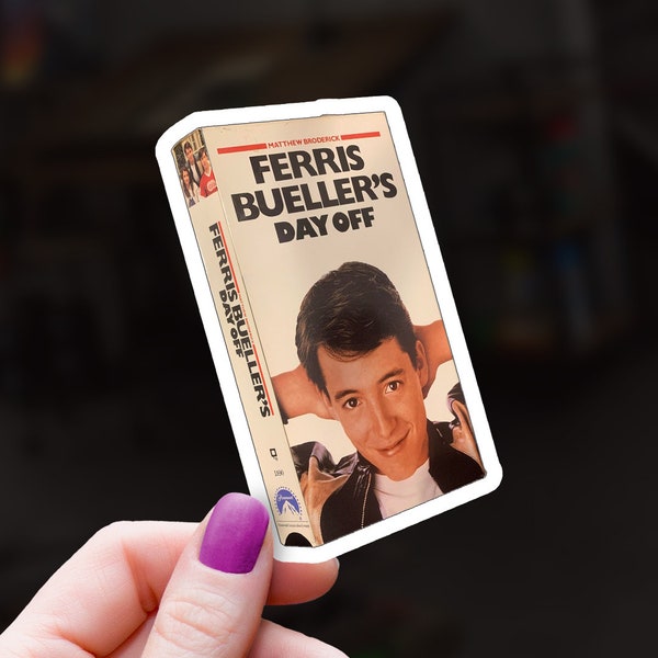 Ferris Bueller VHS Sticker | 80s Movie Sticker | Retro Pop Culture Decal | Laptop Sticker | Water Bottle Sticker | Fun Gift Idea