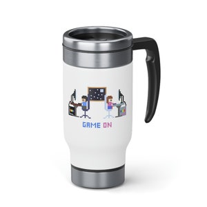 Game Partner - Edelstahl-Reisebecher mit Henkel, 14oz