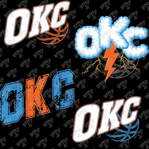 OKC Basketball PNG bundle
