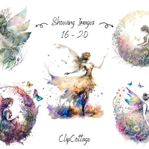 Fairy Clipart PNG Sublimation Bundle | 20 Transparent Elegant Magical ...