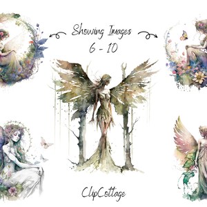 Fairy Clipart PNG Sublimation Bundle | 20 Transparent Elegant Magical ...