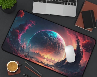 Fantasy decor Desk Mat for gaming mousepad gaming keyboard mouse pad Sci fi art gaming gift for gaming deskmat with whimsical decor for desk
