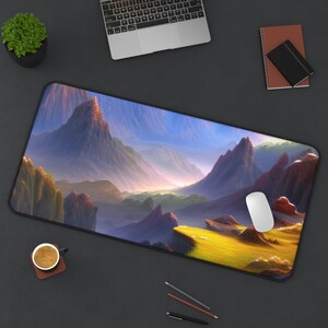 Large Mouse Pad | Desk Accessories | Office Desk Mat | Mountain Mouse Pad | Desk Protector | Office Gift For Her | Office |Desk MatDesk Mat