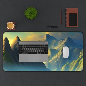 Large Mouse Pad | Desk Accessories | Office Desk Mat | keyboard Mouse Pad | Desk Protector | Office Gift For Her | Office Desk Mat| Mountain