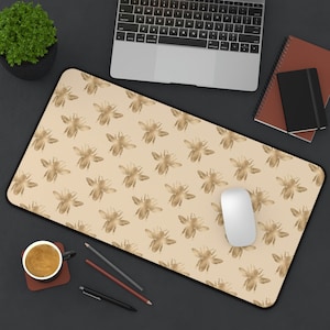 Bee Art Mouse Pad minimalist desk decor for home office desk accessories keyboard mousepad with fantasy art summer gift for coworker gift