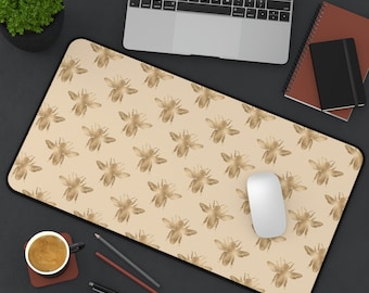 Bee Art Mouse Pad decoração de mesa minimalista para acessórios de mesa de escritório em casa mousepad de teclado com arte de fantasia presente de verão para presente de colega de trabalho
