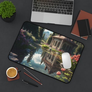 Cottagecore mousepad for desk mat for gaming floral keyboard mat for office mouse pad fantasy decor deskmat gift for gamer gift for office