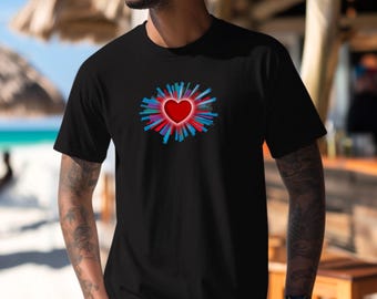 Radiant Heart Graphic T-Shirt, Man’s Mindfulness Gift