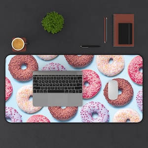 Donut Selection Box Desk Mat, Mouse Pad, Donut Mousepad, Desk Accessories, Keyboard Mat Extra Large Desk Mat, Cute Gaming Mouse Pad