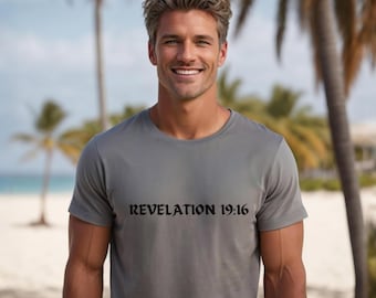 Religious Christian Tee, Jesus King of Kings Shirt, Unisex T-Shirt, Faith Apparel, Inspirational Clothing, Christian Gift, Revelation Design