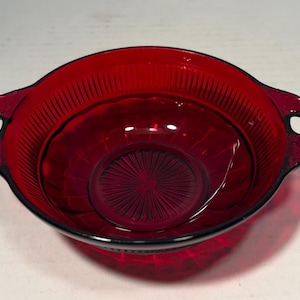 Anchor Hocking Coronation Royal Ruby Red Dessert Bowl